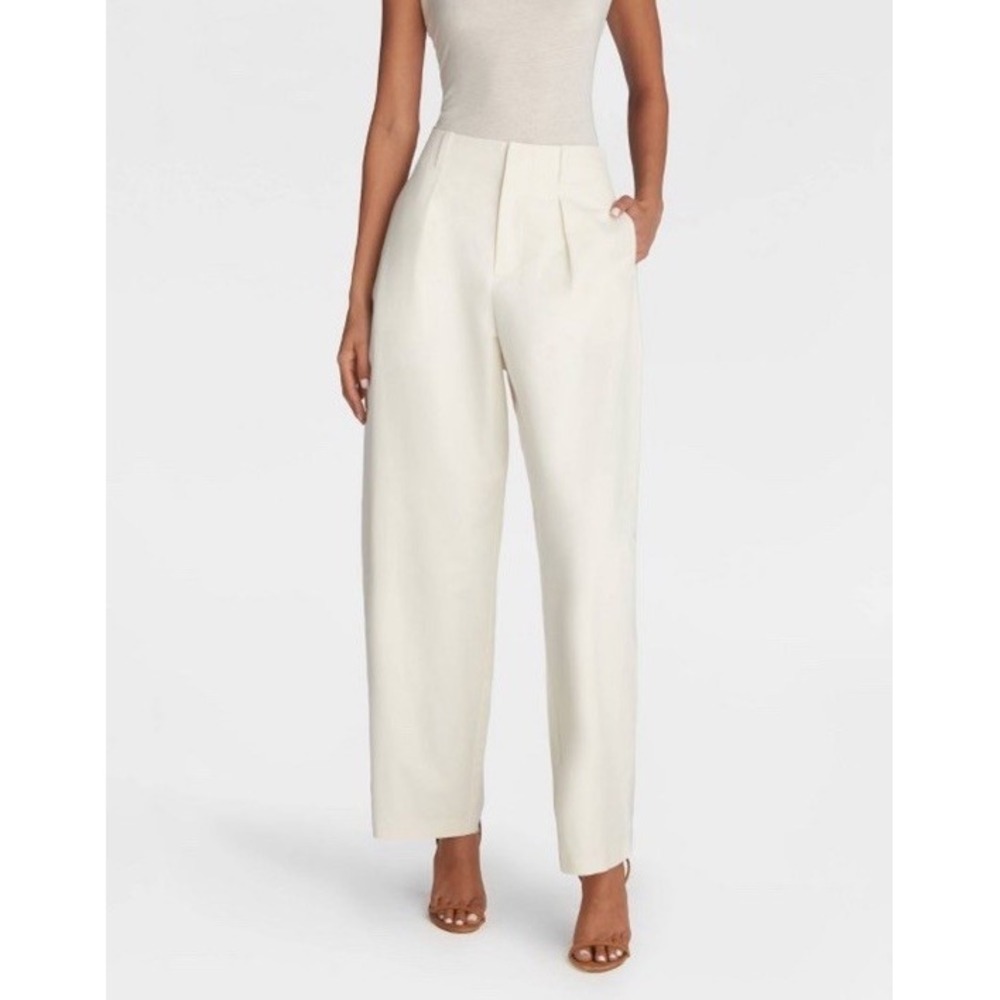 KBB by KAHLANA Women 'The Mid-Rise Barrel Leg Trousers' Size 8 NWT MSRP $60